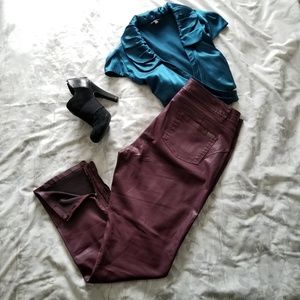 CALVIN KLEIN 💋Coated pants with ankle zippers